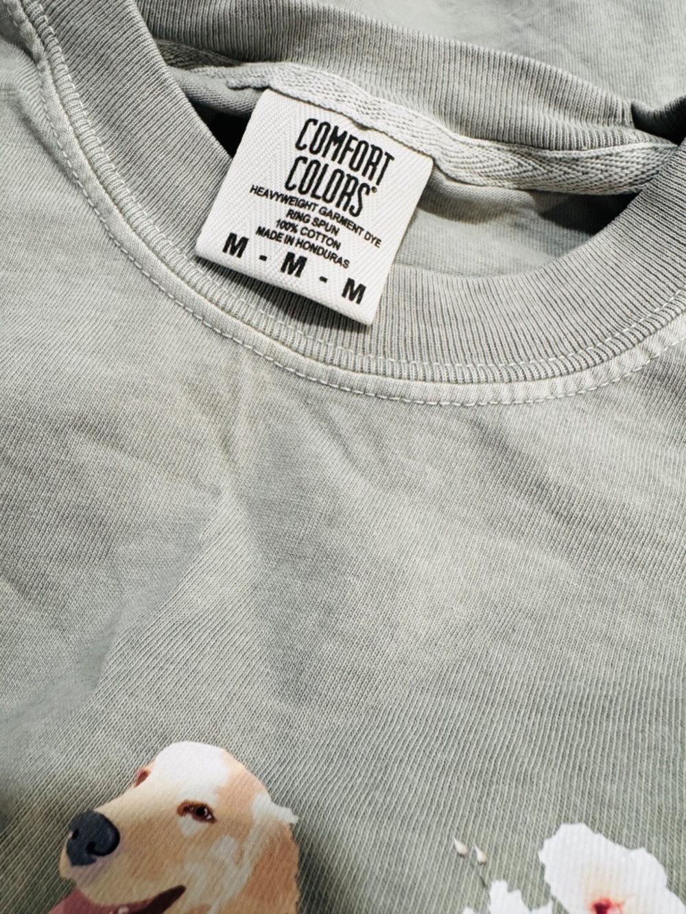Comfort Colors Dog Tee - Olive - Picture 5 of 5
